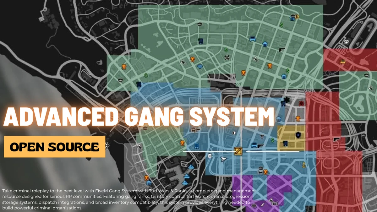 FiveM Gang System with Turf Wars & Ranks | Open Source